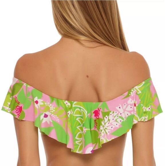 Trina Turk Womens La Palma Printed
Off-the-Shoulder Bikini Swim Top swimsuit 6 - Picture 4 of 12